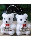 2 unids/bolsa de espuma blanca adorable oso de Navidad ciervo para colgante decorativo para árbol de navidad regalo para niños d