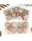 12 unids/caja Multi Vintage Navidad colgantes de madera adornos decoración hogar árbol de Navidad adornos colgantes niños regalo