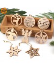 12 unids/caja Multi Vintage Navidad colgantes de madera adornos decoración hogar árbol de Navidad adornos colgantes niños regalo