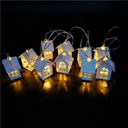 2M 10 Uds LED casa del árbol de Navidad estilo de hadas cadena Led boda guirnalda de nacimiento Año Nuevo adornos navideños para