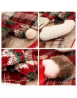 Ouwarm grande media de Navidad Santa Claus calcetín a cuadros arpillera regalo titular Navidad árbol decoración Año nuevo regalo