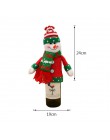 1/2/3/4 Uds. Cubierta de la botella de vino de Santa Claus adornos navideños para el hogar Año Nuevo decoración de Navidad calce