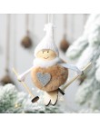 Navidad Noel Ángel chica esquí muñecas de felpa árbol de Navidad ornamento colgante fiesta de Navidad decoración para el hogar