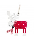 Lindo alce de madera decoraciones de árbol de Navidad colgante manualidades con diseño de ciervo adornos decorativos navideños p
