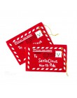 10 Uds. Bolsa de caramelos con letras para Santa Claus sobre de fieltro bordado decoración de Navidad ornamento niños regalos