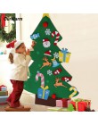 Our warm fieltro árbol de Navidad con adornos 2019 niño pequeño Año Nuevo Juguetes DIY árbol Artificial adornos navideños para e