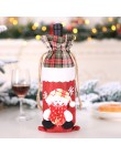 Regalo de Año Nuevo 2020 Santa Claus botella de vino cubierta de polvo Navidad Noel adornos navideños para el hogar Navidad 2019