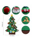 Our warm fieltro árbol de Navidad con adornos 2019 niño pequeño Año Nuevo Juguetes DIY árbol Artificial adornos navideños para e
