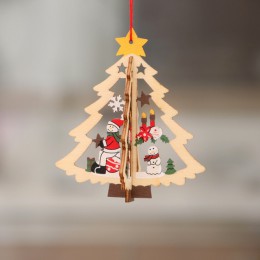Árbol de Navidad colgante de madera decoración de madera adornos Navidad árbol de madera