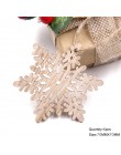 6 unids/lote Vintage Navidad copos de nieve colgantes de madera ornamentos artesanía de madera niños juguetes árbol de adornos d