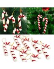 12 unids/lote nuevo árbol de Navidad con caña de caramelo adornos colgantes decoración del hogar adornos navideños para el hogar