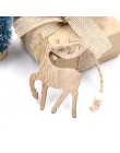 10 Uds. DIY copos de nieve, ciervos y árboles colgantes de madera adornos para fiestas de Navidad adornos de árbol de Navidad re