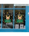 Feliz pegatinas de Navidad de ventana adornos navideños para el hogar 2019 adornos navideños regalo Navidad Natale Feliz Año Nue