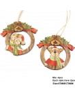 ¡Caliente! conjunto de mezcla de colgantes de madera de Navidad ornamentos creativos de madera artesanal ornamento de árbol de N
