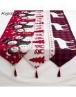 Algodón bordado Navidad manteles 180*35cm ciervo árbol de Navidad mantel Runner cubierta de tela para decoración de año nuevo pa