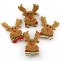 10 Uds. Adornos de Feliz Navidad accesorio de muñeco de nieve de felpa artesanía Año Nuevo DIY Santa Claus colgantes decoración 