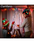 Gorros LED de árbol de Navidad con luces tejidas para niños adultos feos suéter de Navidad gorro de Navidad Año Nuevo 2019