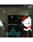 Pegatinas de Navidad de ventana Santa Claus muñeco de nieve pegatina con alce feliz adornos navideños para el hogar Navidad 2019