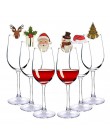 10 unids/lote tarjetas de la taza de Navidad hogar Mesa decoraciones Navidad Santa sombrero decoración de vaso de vino suministr