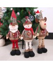 Muñecas de Navidad retráctiles Santa Claus muñeco de nieve juguetes de alce figuras de Navidad ornamento de árbol de Navidad ado