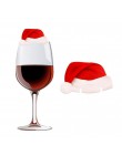 10 unids/lote tarjetas de la taza de Navidad hogar Mesa decoraciones Navidad Santa sombrero decoración de vaso de vino suministr