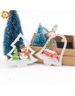 10 Uds. DIY colgantes de madera de Navidad adornos coloridos artesanías de madera multitipo para árbol de Navidad colgante para 