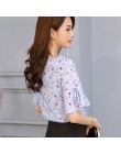 Blusa de chifón informal de manga de volantes de verano 2019 camisetas blancas de moda coreana delgadas para Mujer Tops elegante