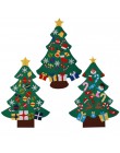 DIY fieltro árbol de Navidad regalos de Año Nuevo juguetes para niños adornos artificiales para colgar en la pared de árbol deco