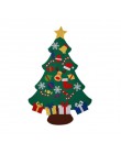 DIY fieltro árbol de Navidad regalos de Año Nuevo juguetes para niños adornos artificiales para colgar en la pared de árbol deco