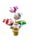 6 piezas coloridas Navidad Santa Claus fiesta adorno para el árbol de Navidad decoración colgante adornos navideños para el hoga