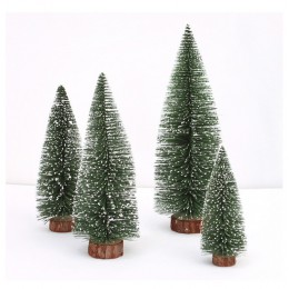 Mini árbol de Navidad 10/15/20/25/30cm blanco cedro Pines decoración de escritorio árbol de Navidad hogar Mesa ornamento Arbol N