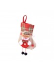 Media de Navidad Mini calcetín Santa Claus Candy bolsa de regalo árbol de Navidad colgante decoración Oct31 Drop Ship