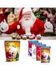 10 unids/lote bolsa de regalo de dulces de Navidad bolsa de mano desechable de año nuevo paquete de galletas de Snack decoración