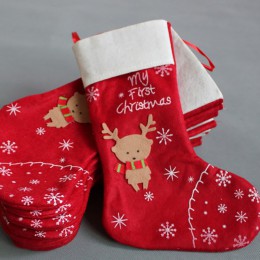 Grandes medias de Navidad regalos de tela Santa alce calcetines Navidad adorable bolsa de regalo para niños chimenea árbol de Na