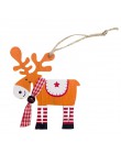 1 Uds. De madera pintado alce árbol de Navidad decoración colgante Navidad gota adornos navideños para el hogar niños regalo 9cm
