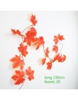 230 cm seda verde artificial colgante hoja de hiedra guirnalda plantas hojas de vid 1 piezas diy para el hogar Decoración de la 