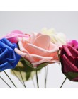 10 cabezas 8CM hogar decorativo Artificial Rosa Flores boda novia ramo DIY PE espuma flor para la decoración del Día de San Vale