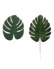 5 uds. Verde dorado de alta calidad hoja falsa hojas artificiales de palmera tropical DIY planta hogar fiesta boda mesa escritor
