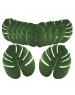 Vintage boda decoración mantel suministros 12 unids/lote tela verde hojas de palmera artificiales hawaianas decoraciones de fies