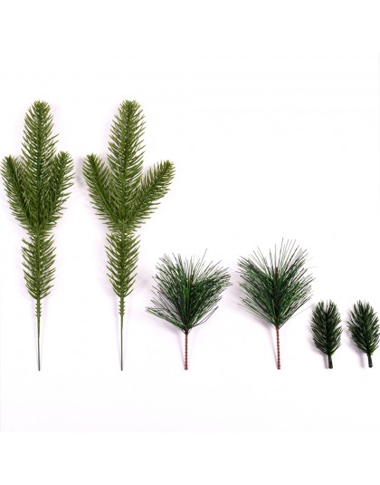 5/10 Uds. Aguja de pino verde flor Artificial para la decoración de la Navidad de la boda artesanía de regalo DIY árbol de Navid