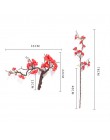 Erxiaobao Rosa Blanco rojo invernal flor de ciruelo Artificial flores falsas de cerezo de seda plantas fiesta boda hogar Decorac