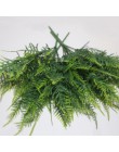 7 tallos de verde hierba de helecho planta helecho artificial persa hojas flores colgando de la pared de plantas de la boda inic