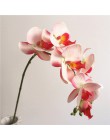 1 pieza realista orquídea mariposa artificiales 7 cabezas flor falsa DIY boda fiesta decoración flor Artificial 29