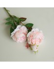 YO CHO Rosa flores artificiales 3 cabezas peonías blancas flores de seda rojo rosa azul flor falsa decoración de boda para el ho