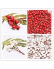 50 Uds. Mini falso fruta Artificial estambres de flores rojas blancas bayas cereza flor falsa para la decoración de la Navidad d