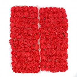 144 Uds espuma flores artificiales rosas para decoración 2cm flores falsas decoración del hogar Mini PE espuma flores cabezas DI
