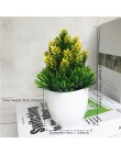 Conjunto de macetas de flores artificiales de escritorio plantas falsas Bonsai florero de plástico flores falsas boda decoración