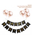 1set para Feliz cumpleaños carta Banner globos de confeti dorados y rosas Baby Shower cumpleaños fiesta decoraciones niño niña n