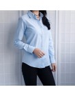 Blusa de mujer 2019 moda mujer camisa Oxford delgada Blusa de manga larga cuello vuelto Simple Color sólido sarga primavera y ot