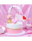 1 Uds gran oferta rosa azul suave pompón nube pastel de cumpleaños ducha de bebé DIY pastel superior banderas suministros de dec